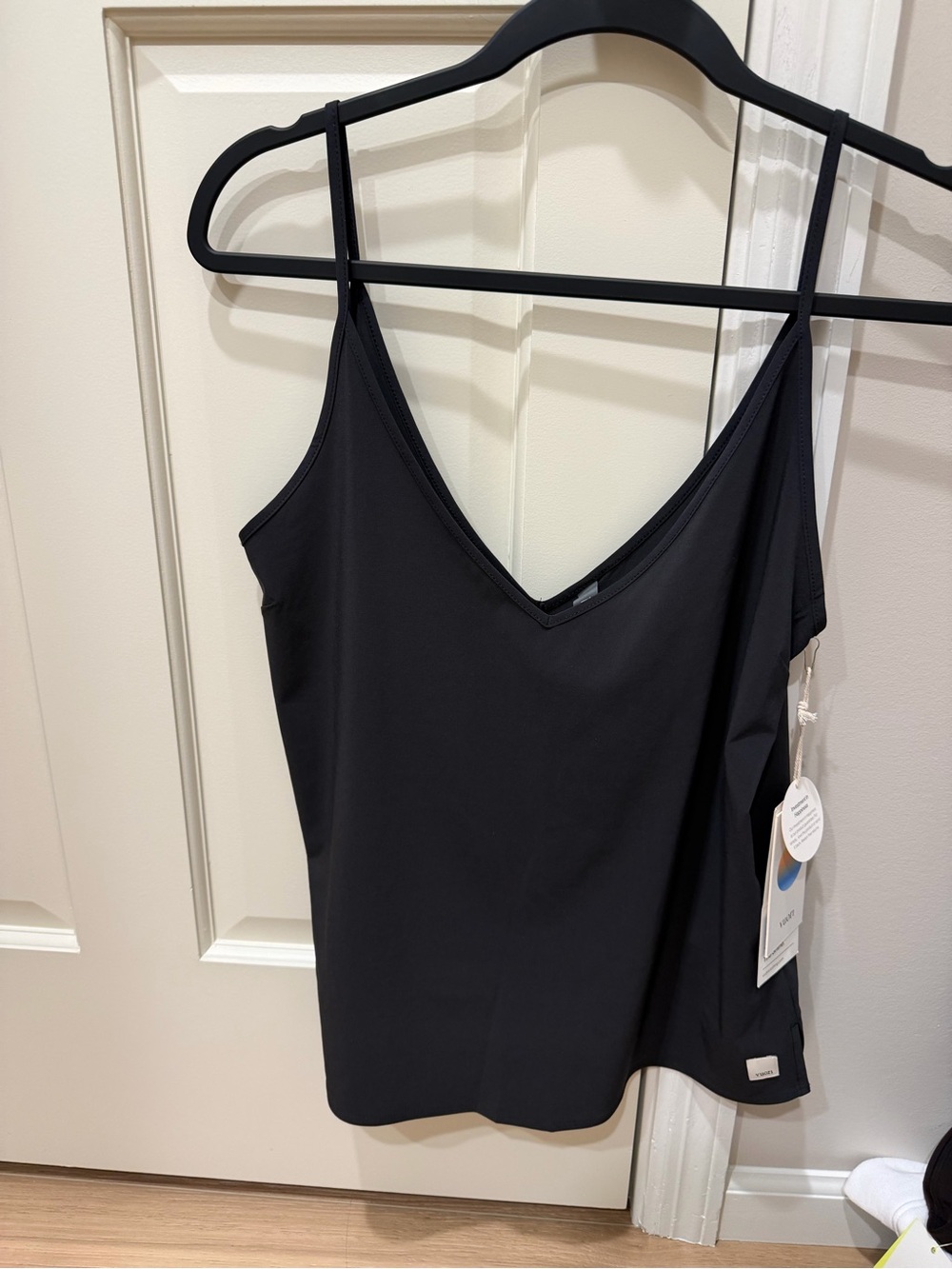 Vuori Black V-Neck Slim-Strap Camisole
